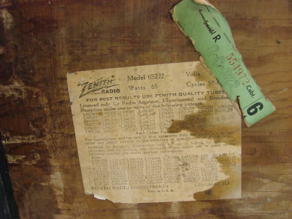 vintage an・an no.26 Zenith Model 6S222 Cube Radio 1938 SOLD!!! — Stan's Antique